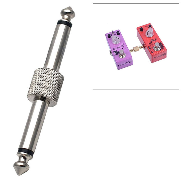 6.35mm 1/4 inch Male to Male Guitar Effect Pedal Connector Electric Pedalboard Adapter