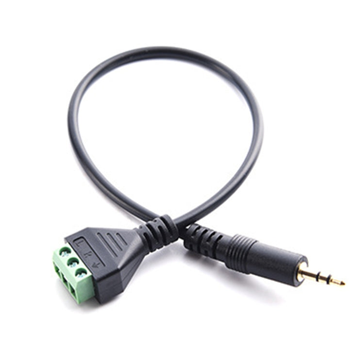 Cavo connettore maschio con blocco terminale jack audio da 3,5 mm a 3 pin maschio stereo a vite AV, lunghezza: 30 cm, 3.5mm Male to 3 Pin