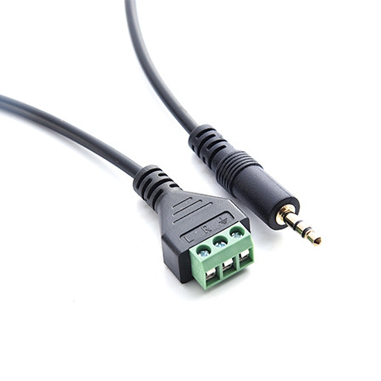 3.5mm Male to 3 Pin Male Stereo Screw AV Audio Jack Terminal Block Connector Cable, Length: 30cm, 3.5mm Male to 3 Pin