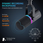 Feelworld PM1-AS Microfono dinamico XLR/USB per podcast