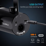 Feelworld PM1 Microfono dinamico XLR/USB per podcasting