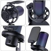 Microfono condensatore USB FEELWORLD VM1 per streaming