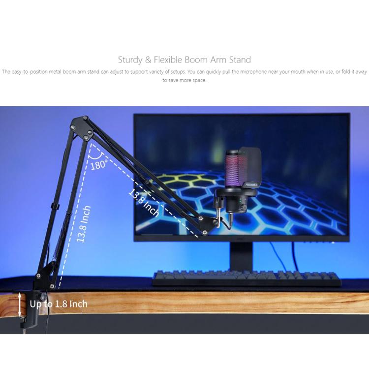 Microfono condensatore USB FEELWORLD VM1 per streaming