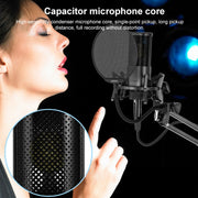 Yanmai X2 Active Noise Reduction Cardioid Pointing Capacitive Recording Microphone Set with Blowout Net &amp; Cantilever Bracket &amp; 1.7m 3.5mm Interface Cable, X2