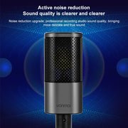 Yanmai X2 Active Noise Reduction Cardioid Pointing Capacitive Recording Microphone Set with Blowout Net &amp; Cantilever Bracket &amp; 1.7m 3.5mm Interface Cable, X2