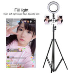 Anello luce selfie LED 16 cm con treppiede da tavolo