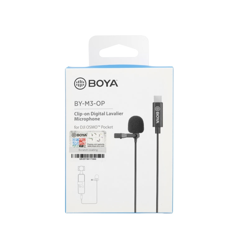 BOYA BY-M3-OP Per microfono lavalier digitale clip-on tascabile DJI OSMO, BY-M3-OP