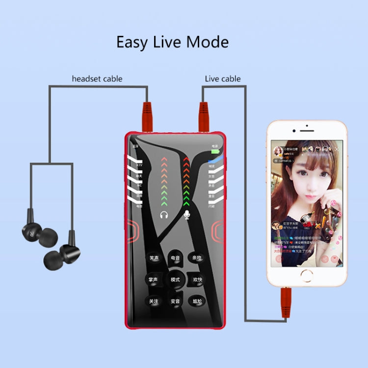 RK-C21 Bluetooth Audio Transmission Headset Microphone Webcast Entertainment Streamer Sound Card for Phone, PC Computer