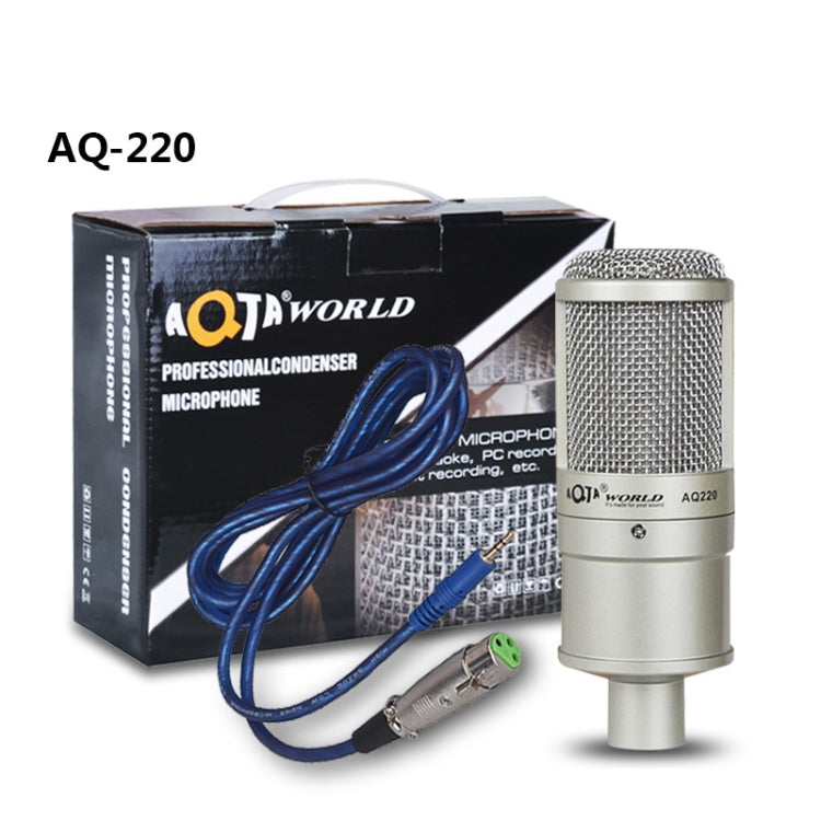 Microfono condensatore AQ-220 K con riduzione rumore