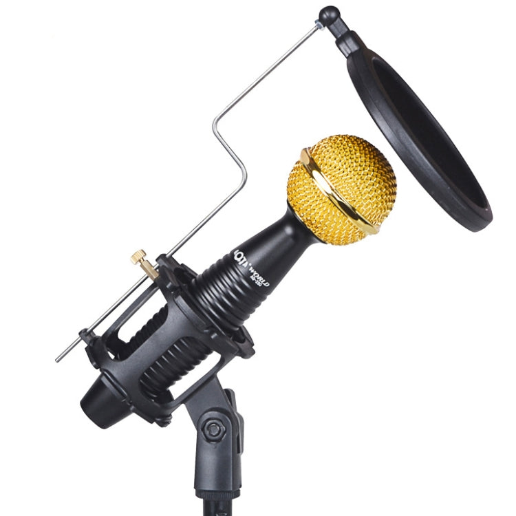 AQ-230 K Song Zinc Alloy Live Recording Noise Reduction Condenser Microphone with Shock Mount