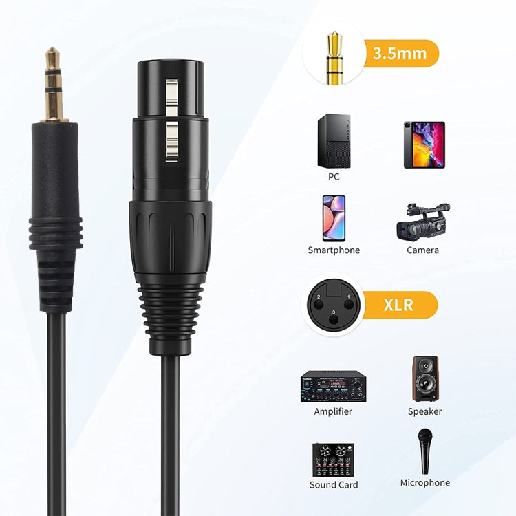 352030 3.5mm Male to XLR Female Microphone Audio Cable, Length: 3m