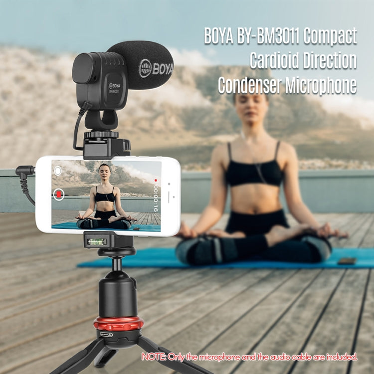 BOYA Mini microfono portatile a condensatore per registrazione video dal vivo per DSLR / smartphone