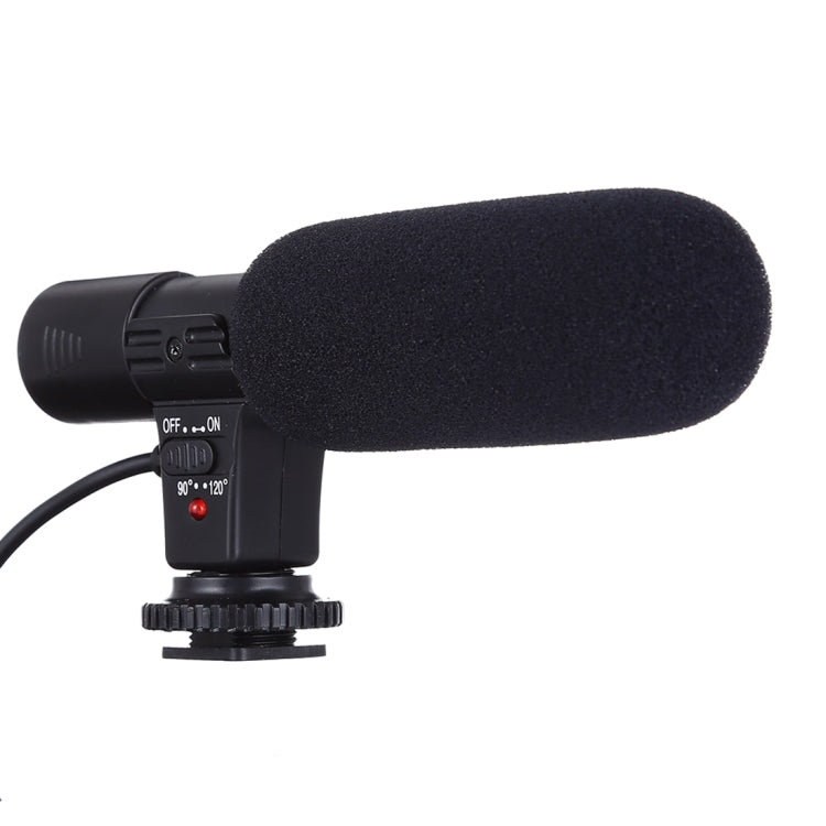 MIC-02 Microfono stereo chiaro con frequenza 30-18.000 Hz per smartphone, lunghezza cavo: 28 cm