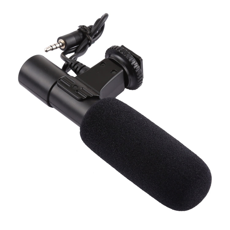 MIC-02 Microfono stereo chiaro con frequenza 30-18.000 Hz per smartphone, lunghezza cavo: 28 cm