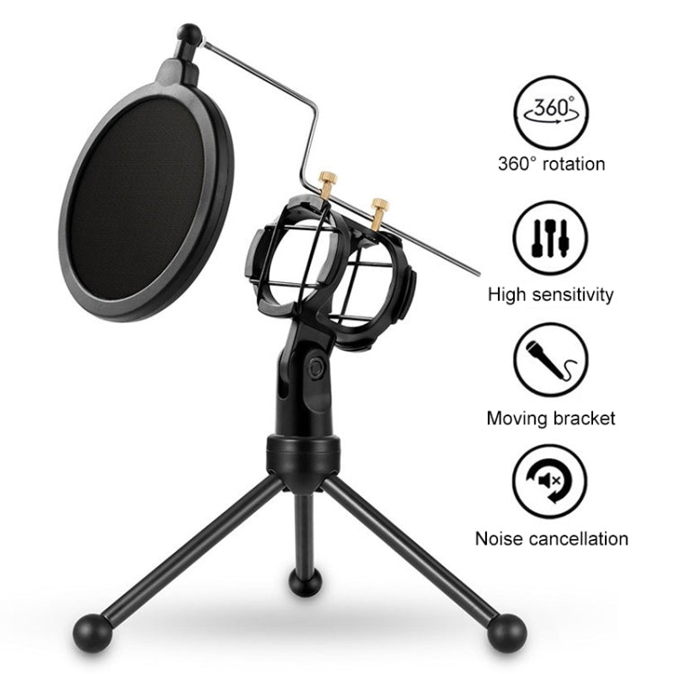 Yanmai PS-3 Mini Portable Microphone Anti-Shock Anti-Net Desktop Stand