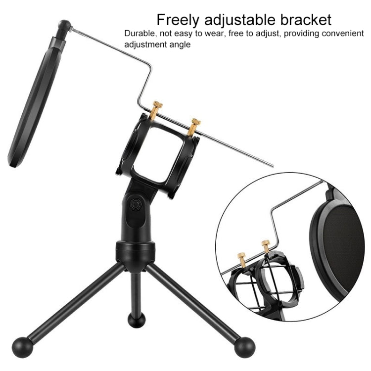 Yanmai PS-3 Mini Portable Microphone Anti-Shock Anti-Net Desktop Stand