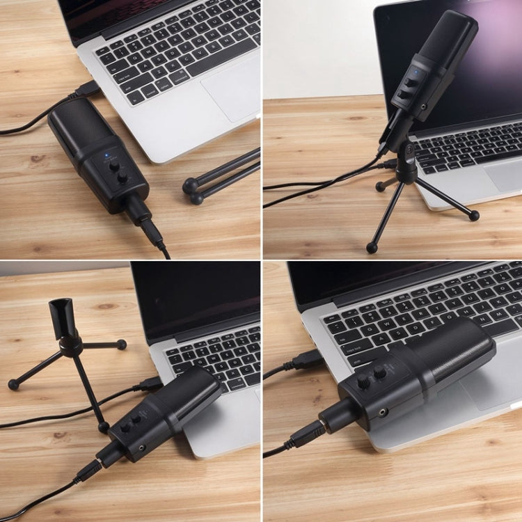 Yanmai SF-970 Professional Condenser Audio Recording Microphone with Tripod Stand and USB Cable, Cable Length: 1.8m