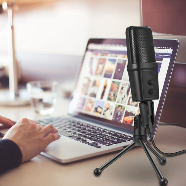 Yanmai SF-970 Professional Condenser Audio Recording Microphone with Tripod Stand and USB Cable, Cable Length: 1.8m