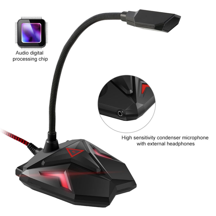 Microfono da gioco capacitivo G55 con indicatore LED