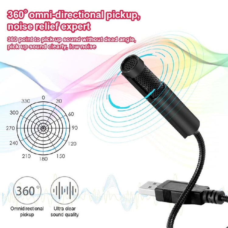 Yanmai SF-558 Mini Professional USB Studio Condenser Stereo Recording Microphone, Cable Length: 15cm