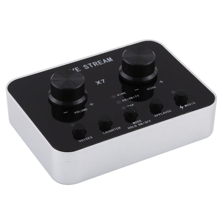 X7 Trasmissione in diretta Audio Cuffie USB Microfono Webcast Intrattenimento Streamer Scheda audio per telefono, computer PC