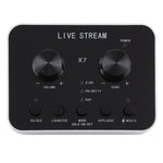 X7 Trasmissione in diretta Audio Cuffie USB Microfono Webcast Intrattenimento Streamer Scheda audio per telefono, computer PC