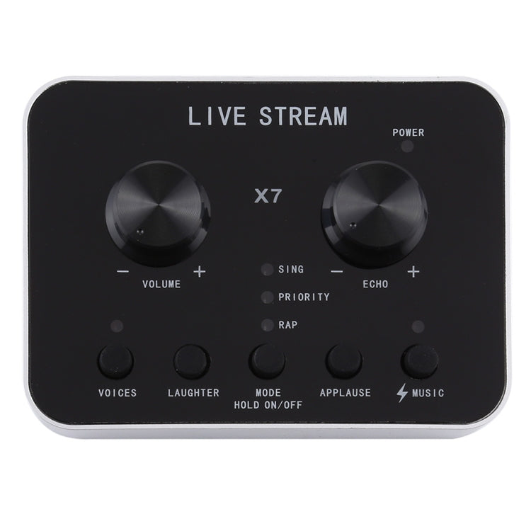 X7 Trasmissione in diretta Audio Cuffie USB Microfono Webcast Intrattenimento Streamer Scheda audio per telefono, computer PC