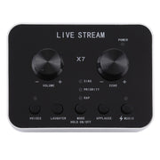 X7 Trasmissione in diretta Audio Cuffie USB Microfono Webcast Intrattenimento Streamer Scheda audio per telefono, computer PC
