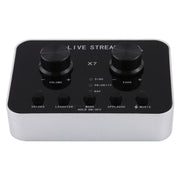 X7 Trasmissione in diretta Audio Cuffie USB Microfono Webcast Intrattenimento Streamer Scheda audio per telefono, computer PC
