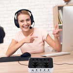 X7 Trasmissione in diretta Audio Cuffie USB Microfono Webcast Intrattenimento Streamer Scheda audio per telefono, computer PC
