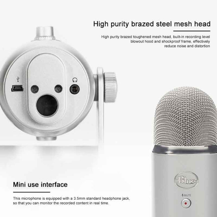 Microfono a condensatore USB Logitech Blue Yeti