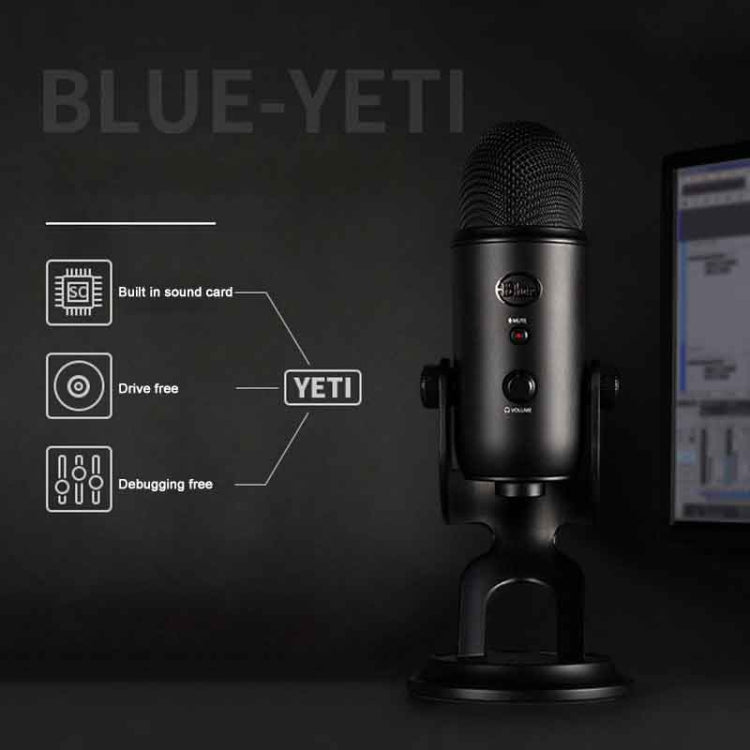 Logitech Blue Yeti USB Condenser Microphone, Blue Yeti(Black), Blue Yeti(Blue), Blue Yeti(Silver)