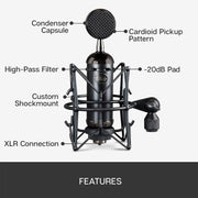 Logitech Blue Spark SL Network K Song Anchor Equipment Condenser Recording Microphone, Blue Spark SL