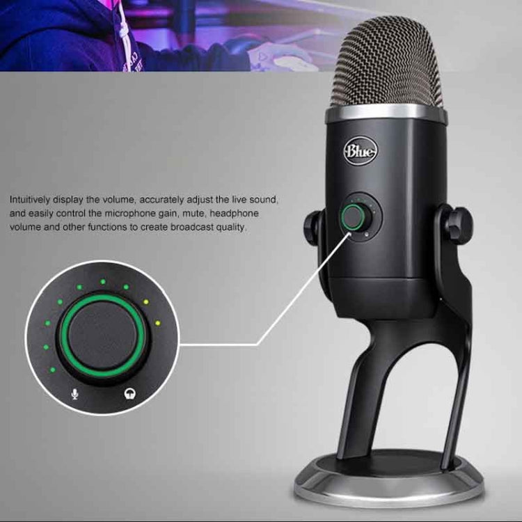 Logitech Blue Yeti X USB Condenser Live Broadcast Microphone with Recording, Blue Yeti X