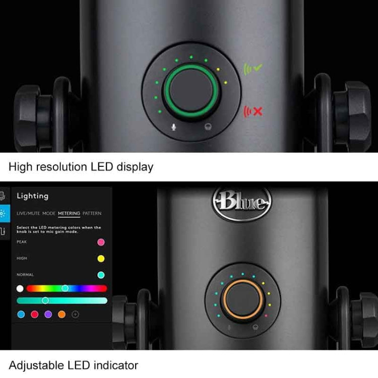 Microfono per trasmissione live con registrazione USB a condensatore Logitech Blue Yeti X, Blue Yeti X