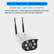 J-06 Telecamera IR Wi-Fi IP wireless da 1.0 MP per interni ed esterni, supporta visione notturna a infrarossi/rilevamento del movimento/scheda TF (64 GB massimo), distanza IR: 50 m, J-06