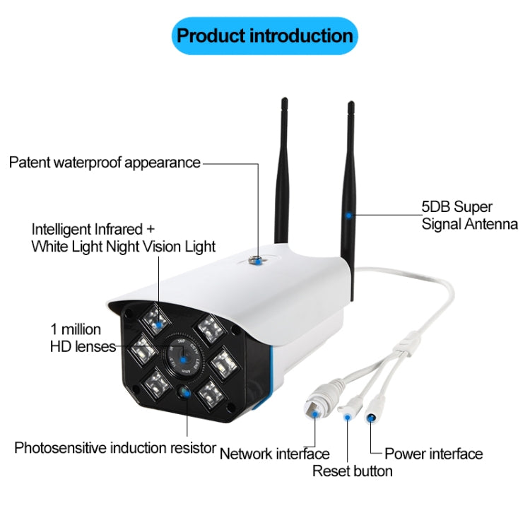Telecamera IP Wi-Fi 1.0 MP con visione notturna IR 50m