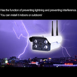J-02130 Telecamera IP WiFi wireless intelligente con doppia antenna da 1,3 MP, supporto per visione notturna a infrarossi e scheda TF (64 GB massimo), J-02130