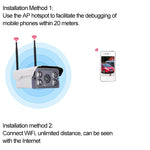 J-02130 Telecamera IP WiFi wireless intelligente con doppia antenna da 1,3 MP, supporto per visione notturna a infrarossi e scheda TF (64 GB massimo), J-02130
