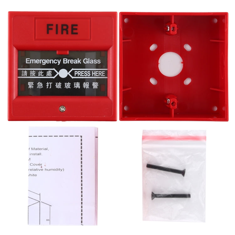Pulsante di uscita per porta allarme antincendio con vetro
