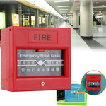 Pulsante di uscita per porta allarme antincendio con vetro
