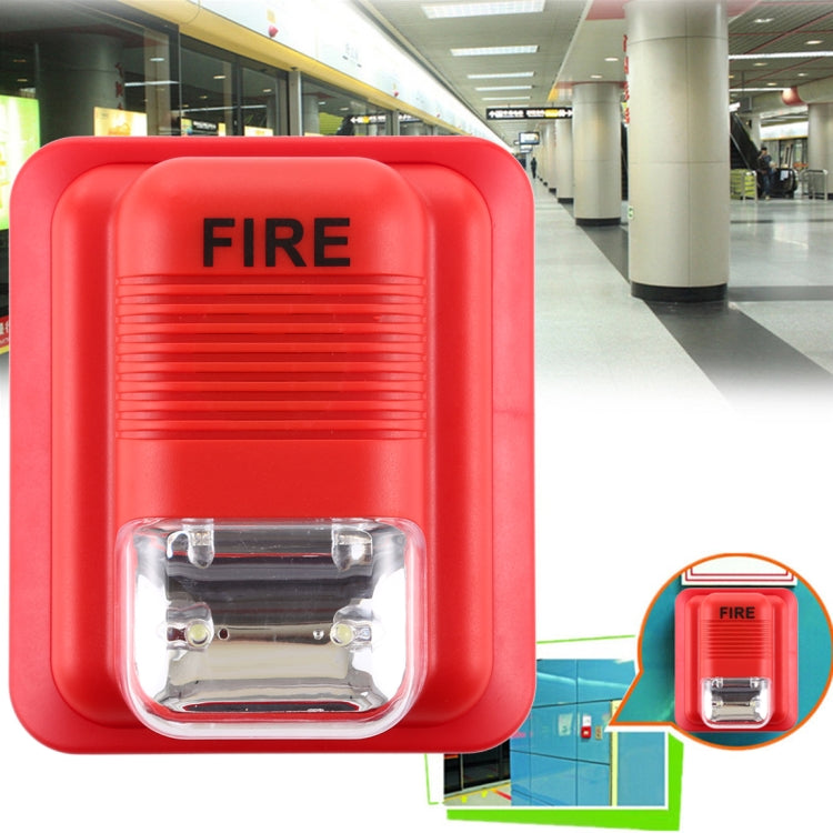 Sensore allarme antincendio con luce sonora 24V DC