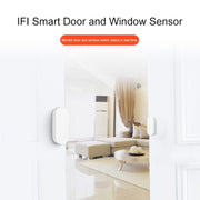 DY-MC400A Rilevatore di porte e finestre di casa con collegamento intelligente WiFi, supporta il controllo vocale e il telecomando APP