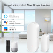 DY-MC400A Rilevatore di porte e finestre di casa con collegamento intelligente WiFi, supporta il controllo vocale e il telecomando APP