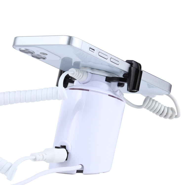 Espositore cilindrico Sistema di sicurezza Antifurto / Supporto per display allarme antifurto con telecomando a infrarossi per iPhone / iPod con porta a 8 pin, ABS Cylindrical 8 Pin