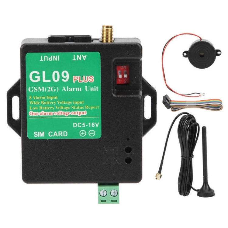 GL09 PLUS Basso consumo energetico in standby Modulo di allarme GSM con monitoraggio a 8 canali, GL09 PLUS