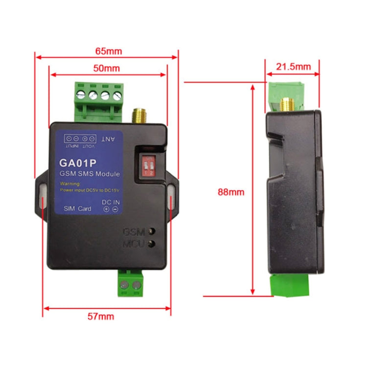 GA01P Mini modulo di allarme per telefono SMS GSM con spegnimento intelligente, GA01P