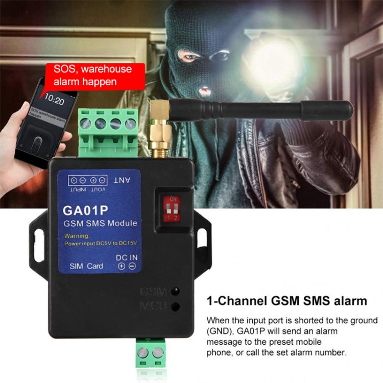 GA01P Mini GSM SMS Phone Alarm Module with Intelligent Power Off, GA01P