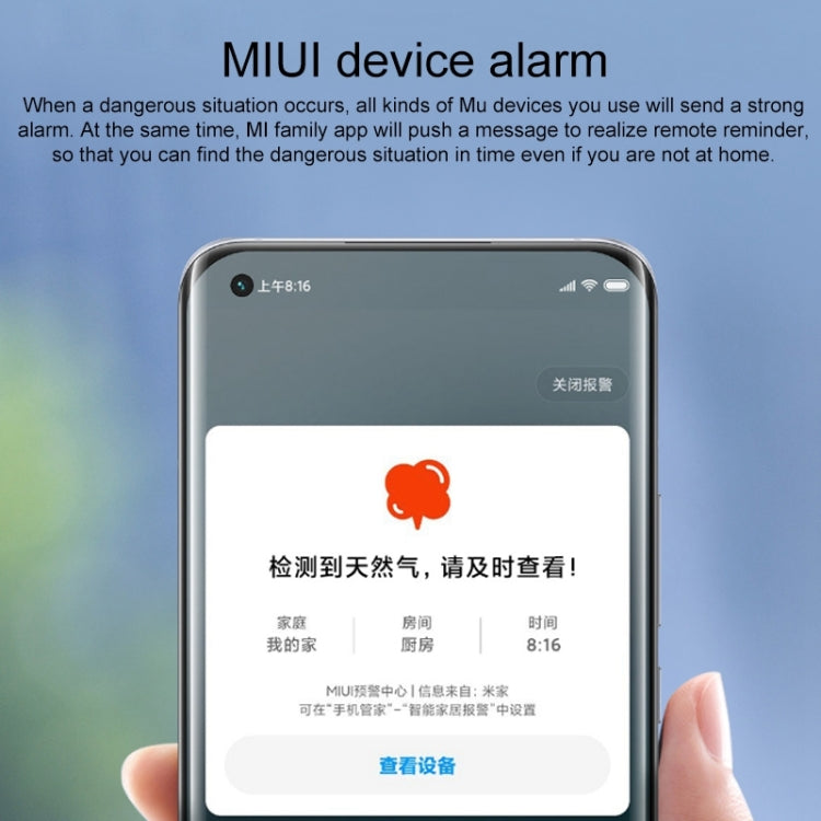 Rilevatore sensore allarme gas originale Xiaomi Smart Home, spina americana