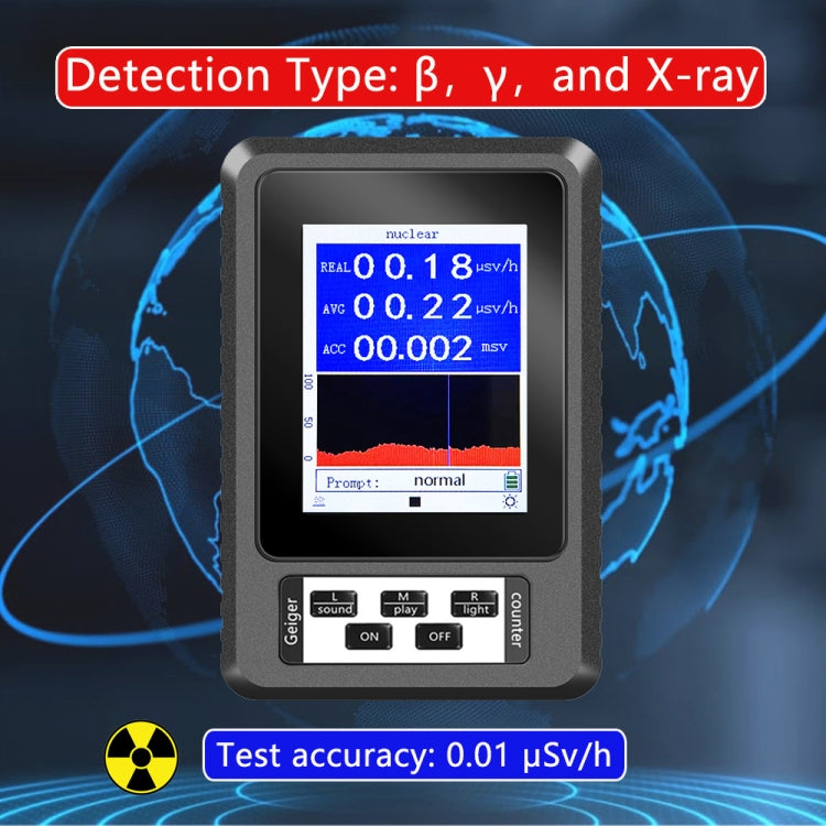 Rilevatore di radiazioni nucleari con display digitale XR1-B